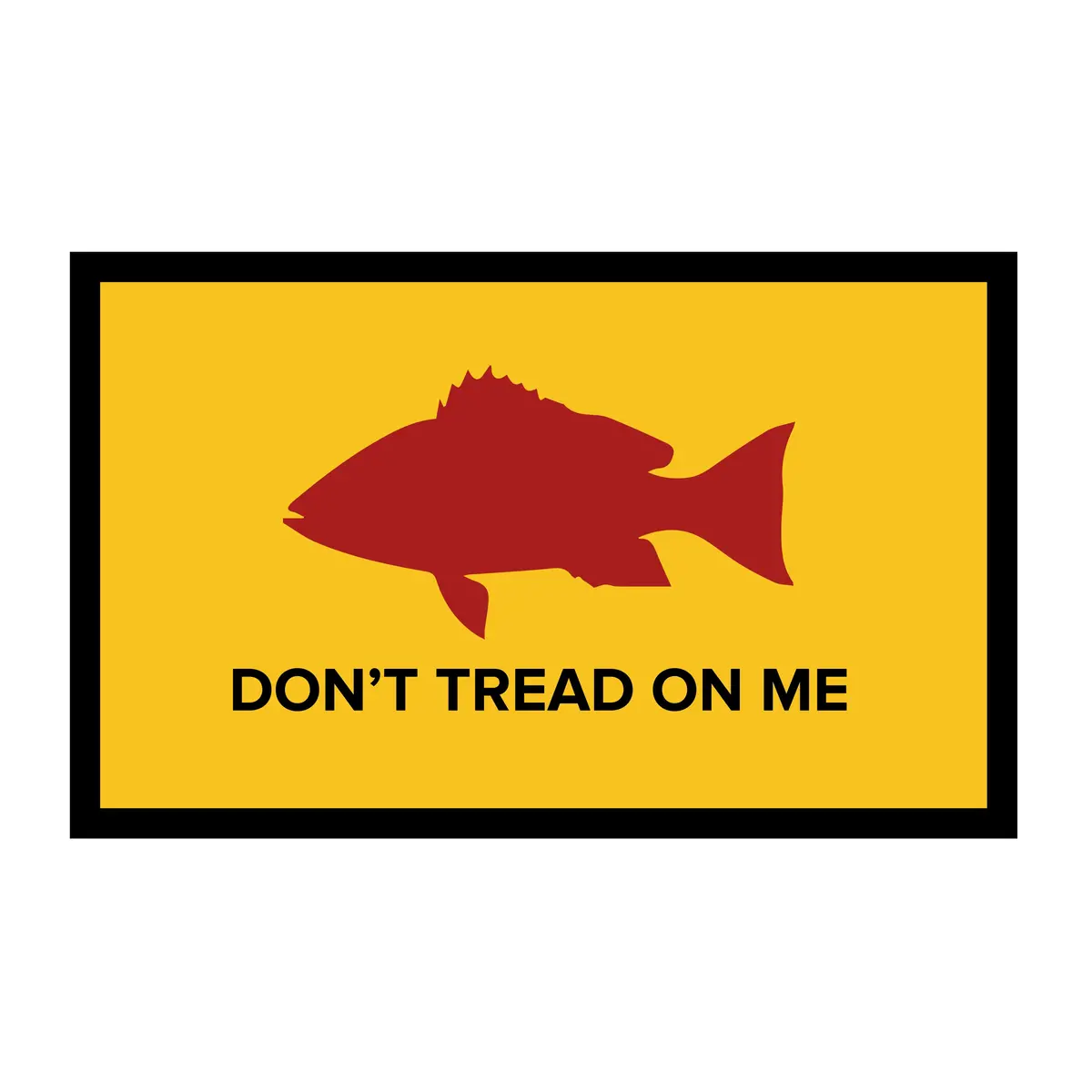 Red Snapper Gadsden Flag Sticker 1