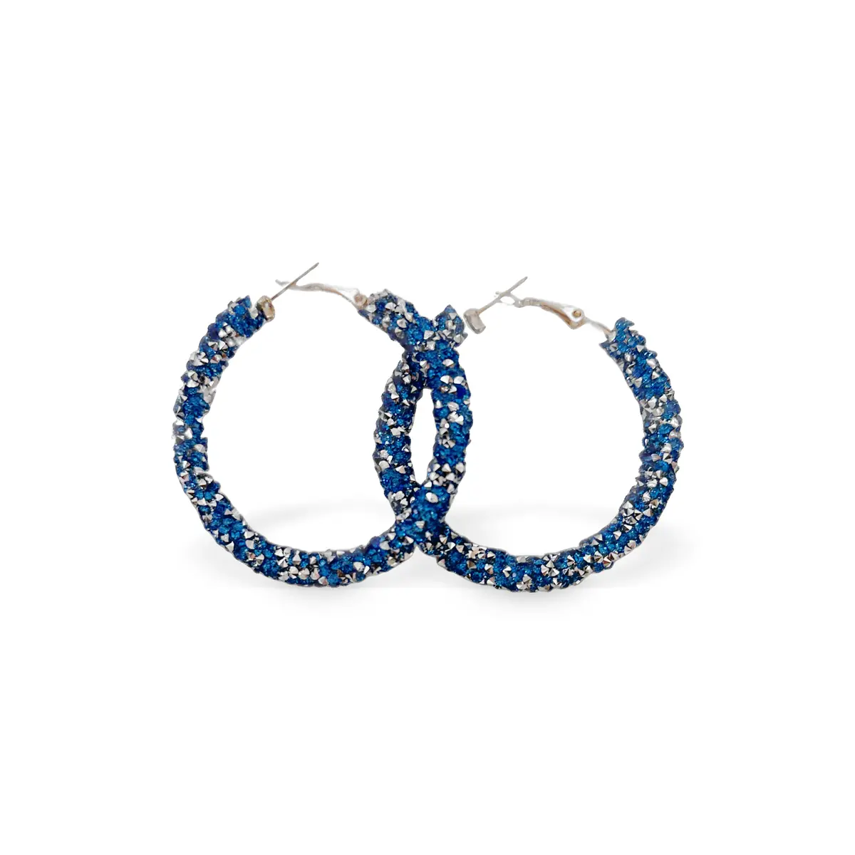 Oconee Blue Hoop Earrings 1