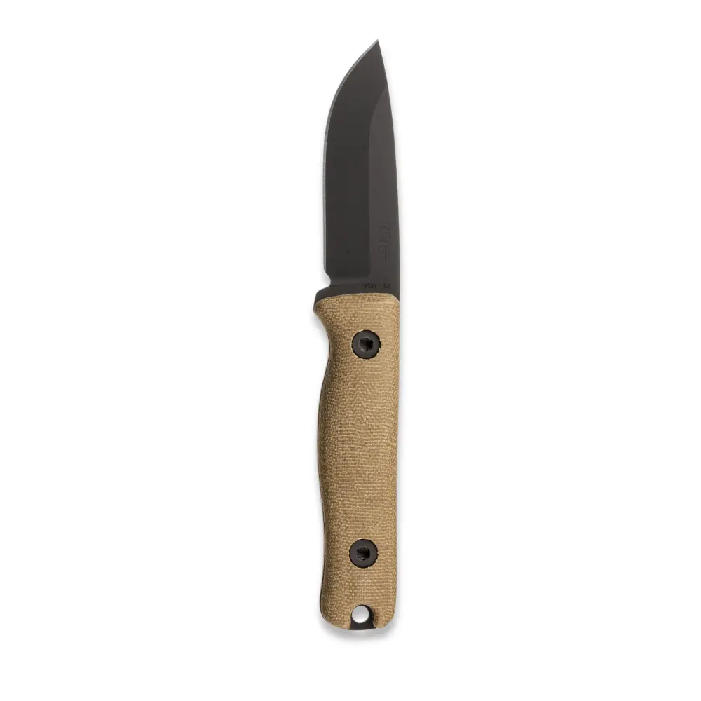 Reiff Knives F3 Fixed Blade Knife Magnacut, Black Dlc, Od Green Canvas Micarta 1