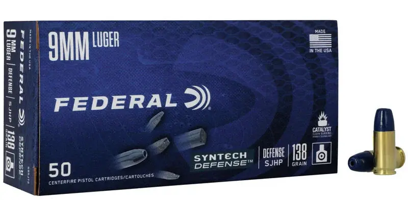 9Mm Federal Syntech Defense Pistol Ammo 1