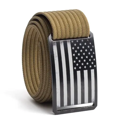 Grip6 Men's Usa Black Flag Lightweight Belt 3