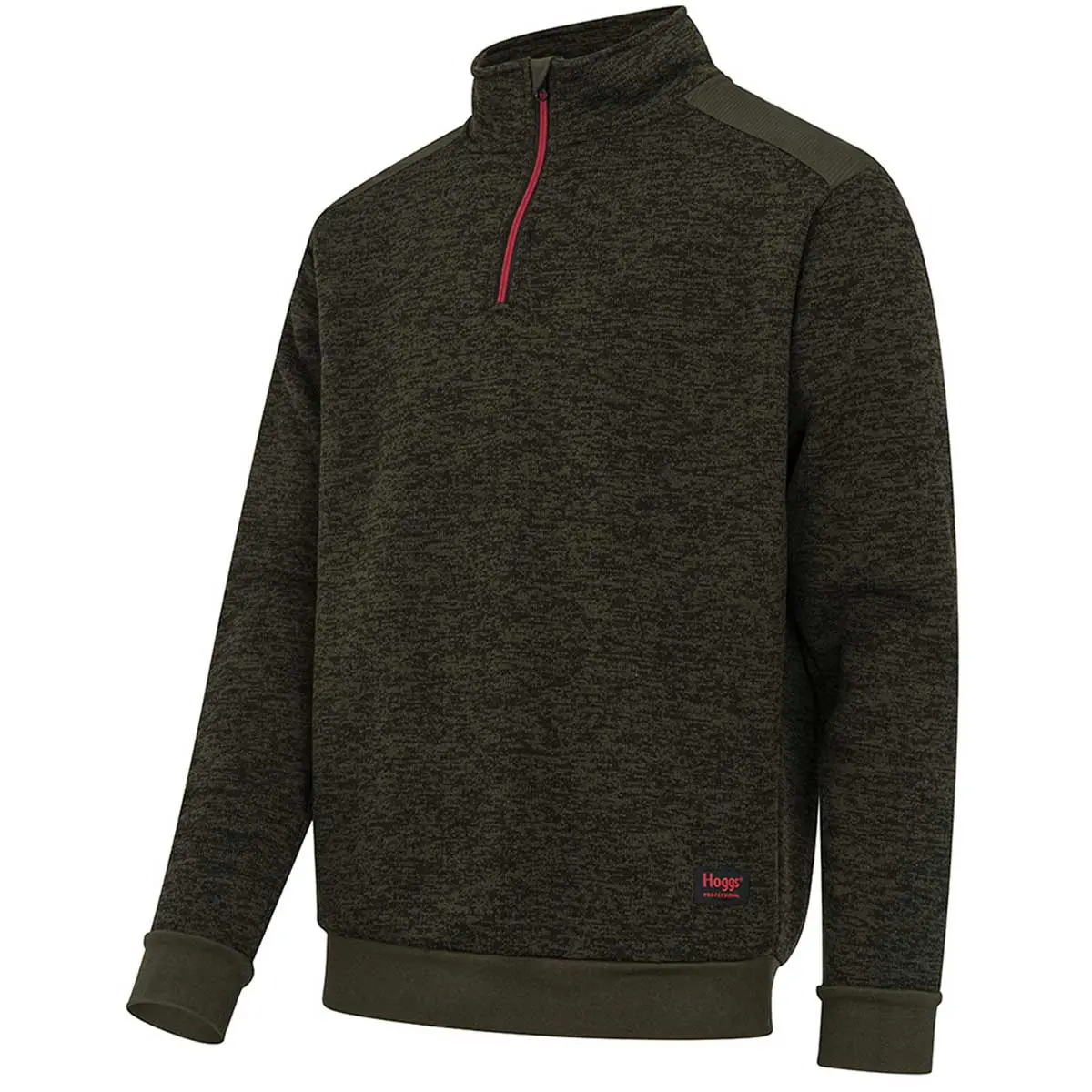 Hoggs Of Fife Green King Ii 1/4 Zip Knit Fleece Pullover 1