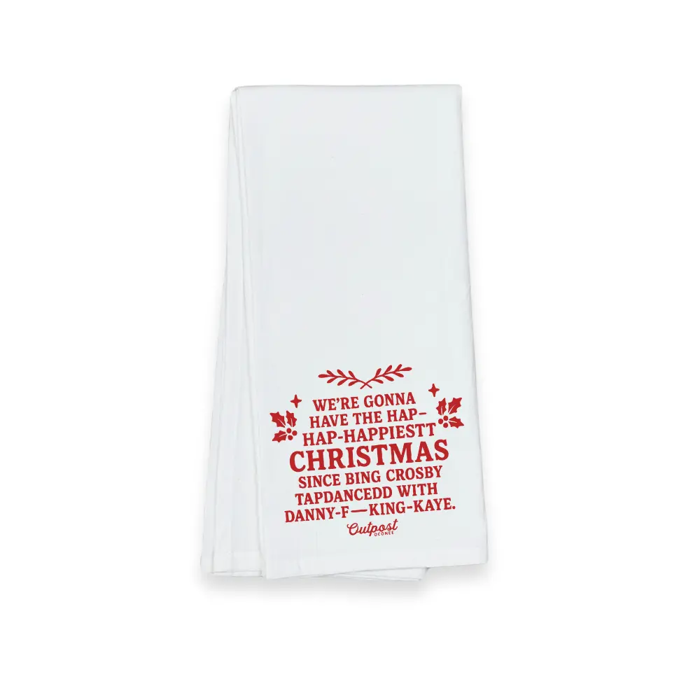 Christmas Tea Towel - Hap-Happiest Christmas 1