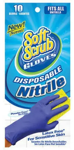 Soft Scrub 11110-26 10-Count Pack Of Disposable Nitrile 1 Size Fits All Gloves - Quantity Of 12 1