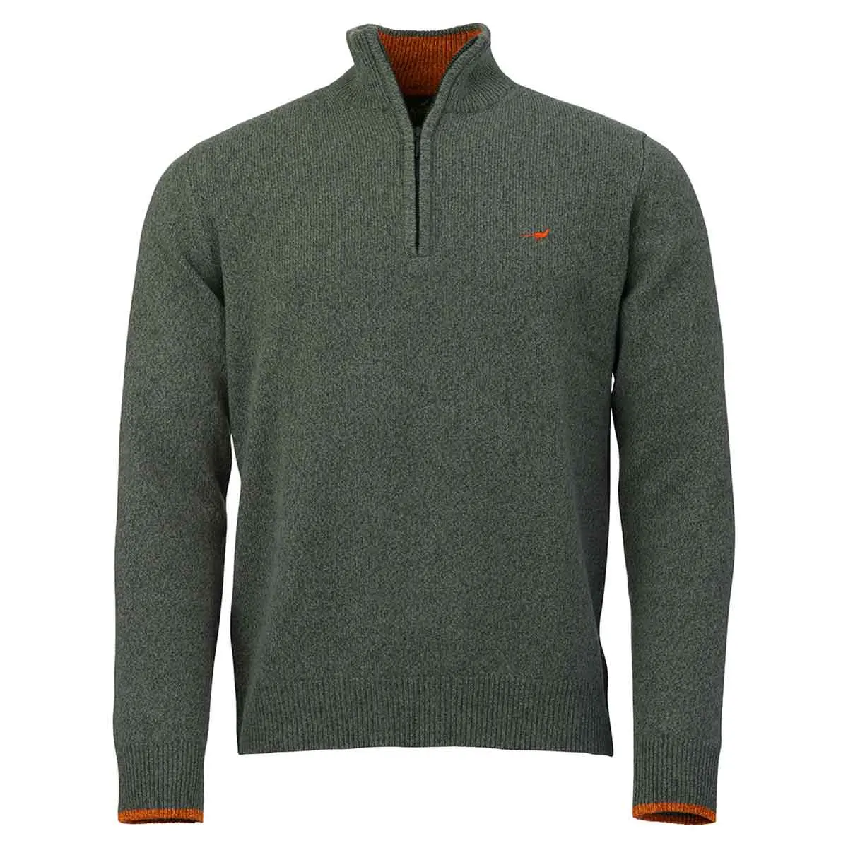 Laksen Brompton Lambswool Zip-Neck Sweater