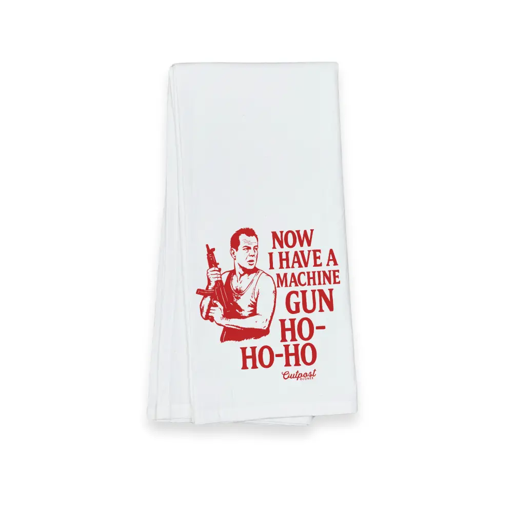 Christmas Tea Towel - Machine Gun 1