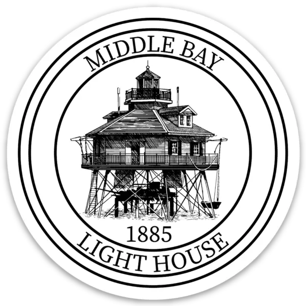 Middle Bay Lighthouse Sticker 1