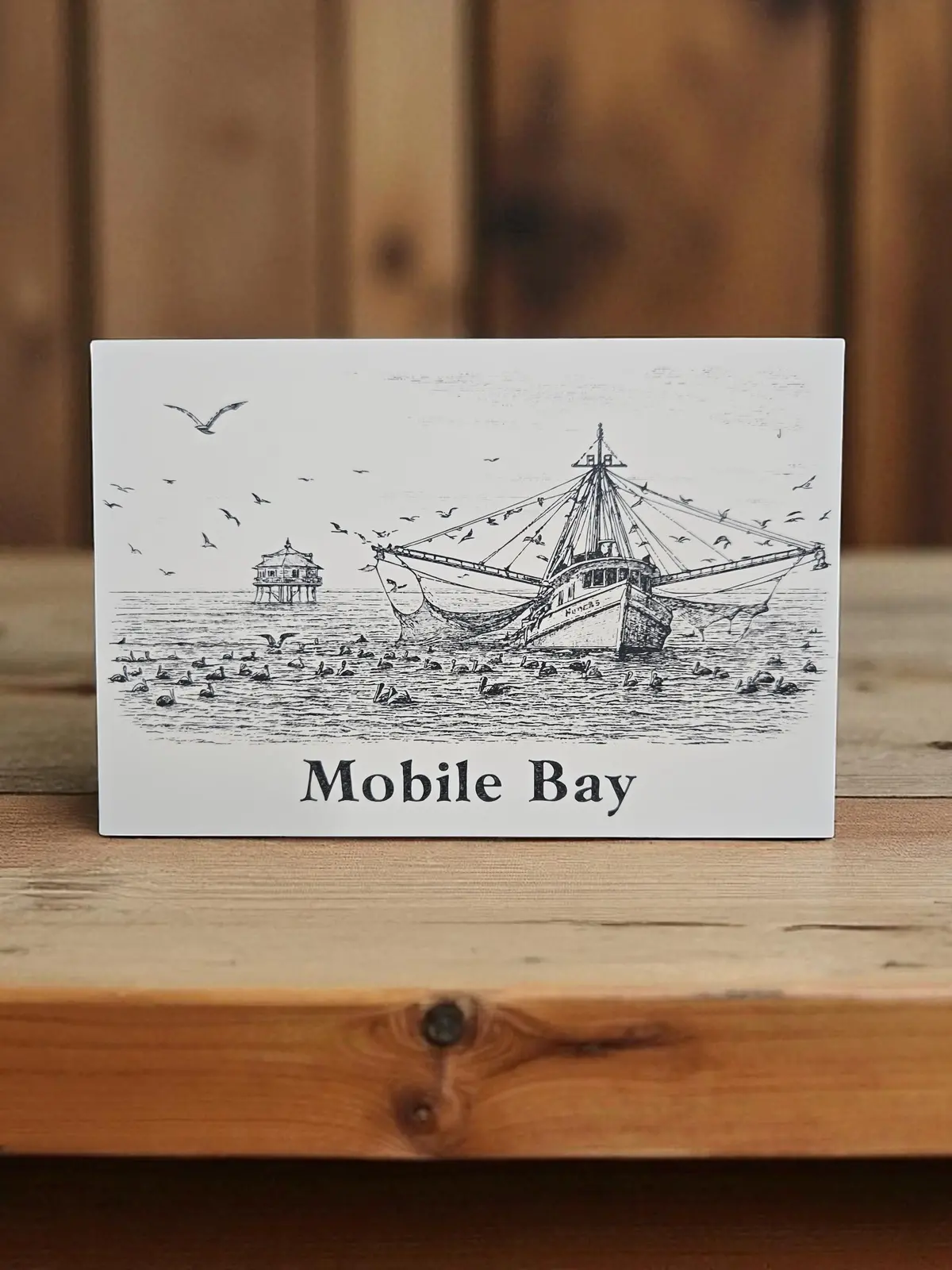Mobile Bay Shrimp Boat Postcard 1
