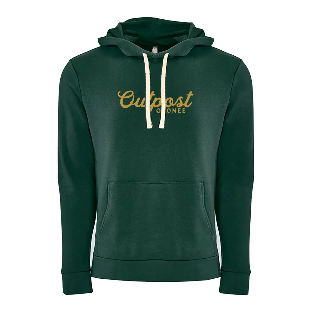 Outpost Oconee Classic Logo Hoodie - Forest Green & Gold Logo 1