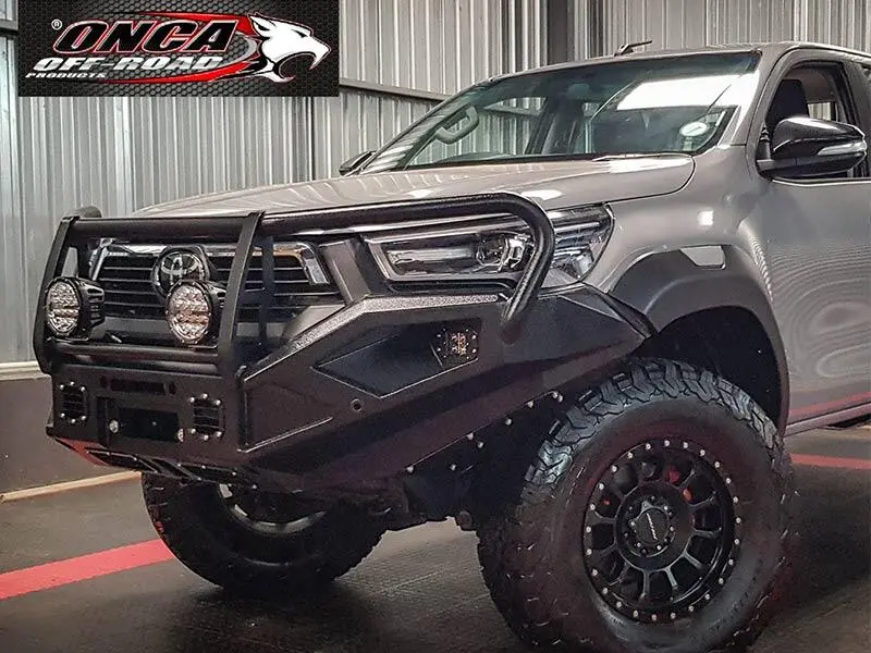 Onca Hilux 2021 Bull Bar Lrx-F (With Pipework) 1