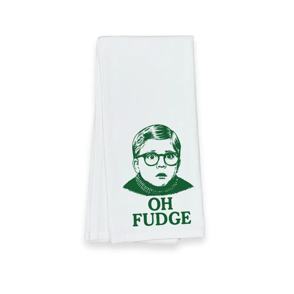 Christmas Tea Towel - Oh Fudge 1