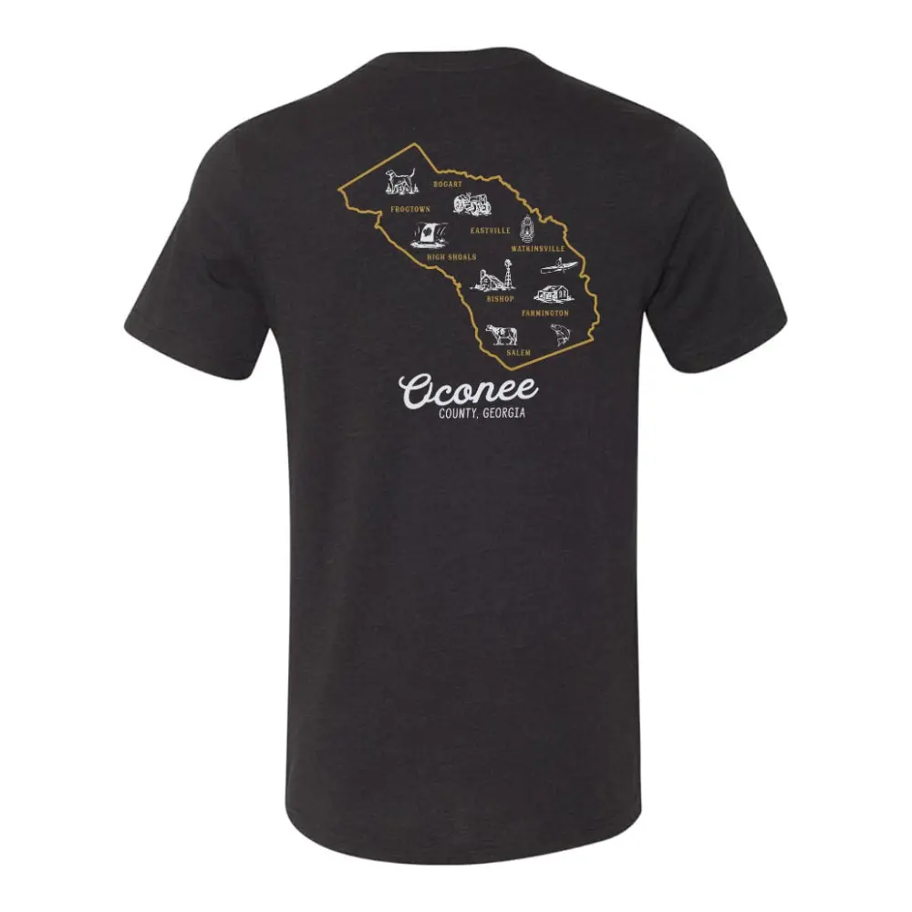 Outpost Oconee Map / Lantern T-Shirt - Charcoal 1