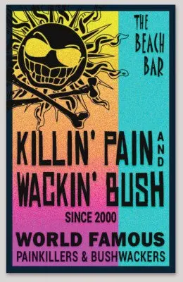 Beach Bar Killin' Pain Sticker 1