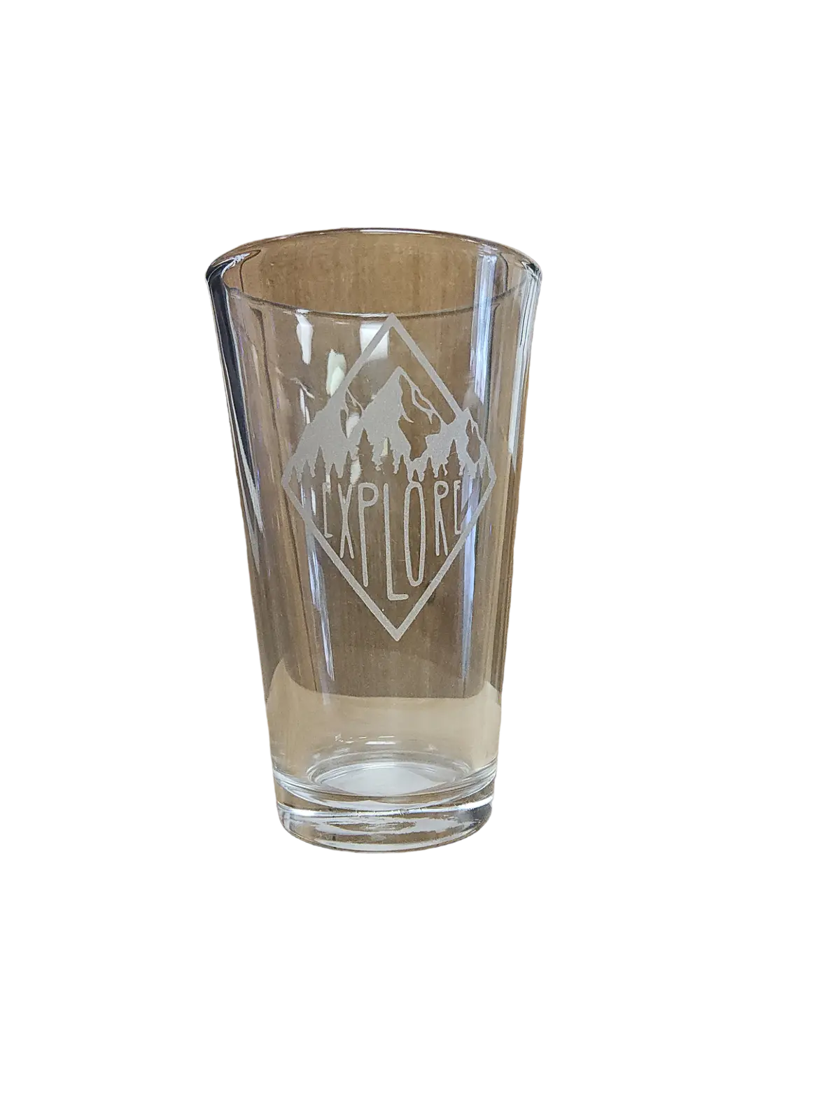 Clear Explore Pint Glass 1