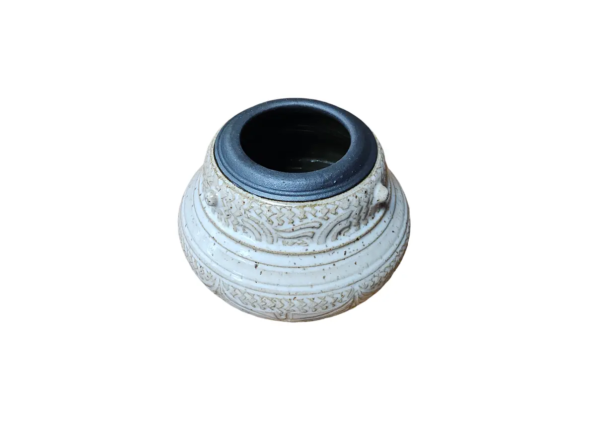 Charles Smith 5 Inch White Vase 1