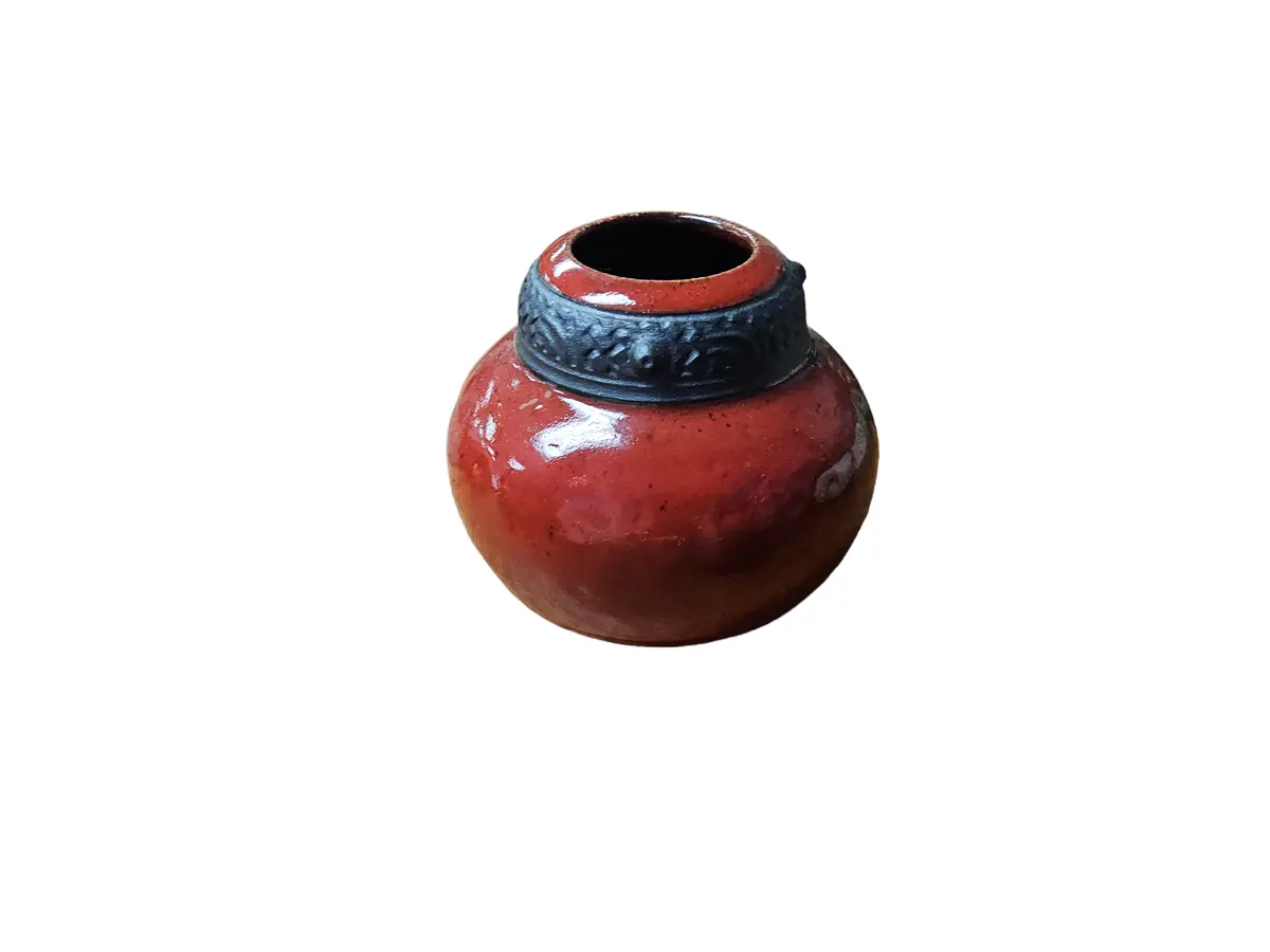 Charles Smith 4 Inch Red Vase 1