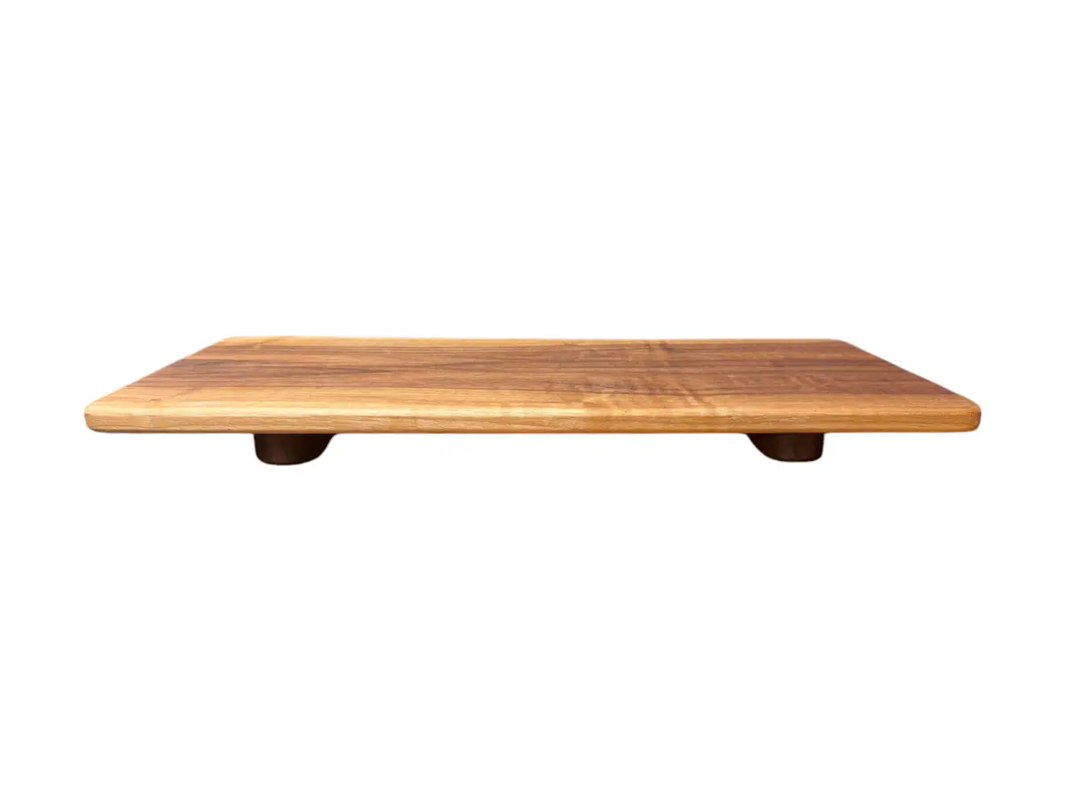 Mobile Bay Area Woodworking Walnut Charcuterie Board With Wood Feet 1