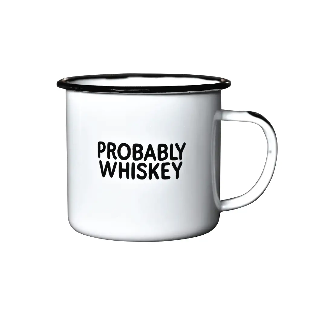 Probably Whiskey Enamel Mug 1
