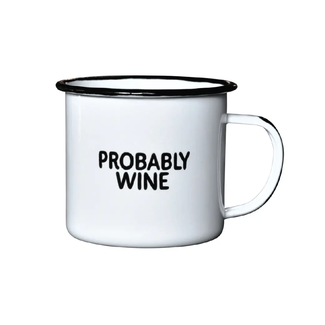 Probably Wine Enamel Mug 1