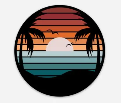 Rbo Palm Trees Sticker 1