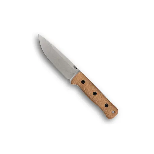 Reiff Knives F5 Gen2 Magnacut Stonewash, Natural Canvas Micarta 1