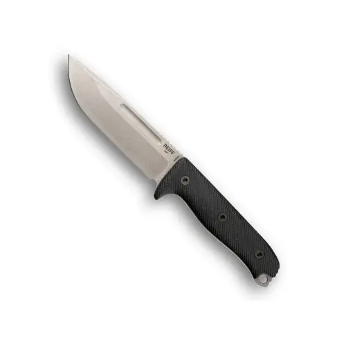Reiff Knives Vicon Magnacut Stonewash, Black Canvas Micarta Handles 1