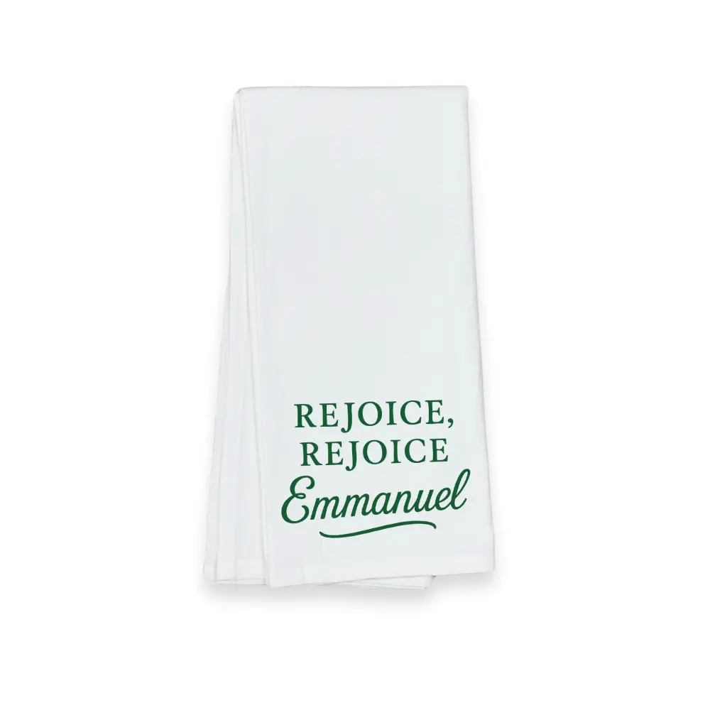 Christmas Tea Towel - Rejoice Emmanuel 1