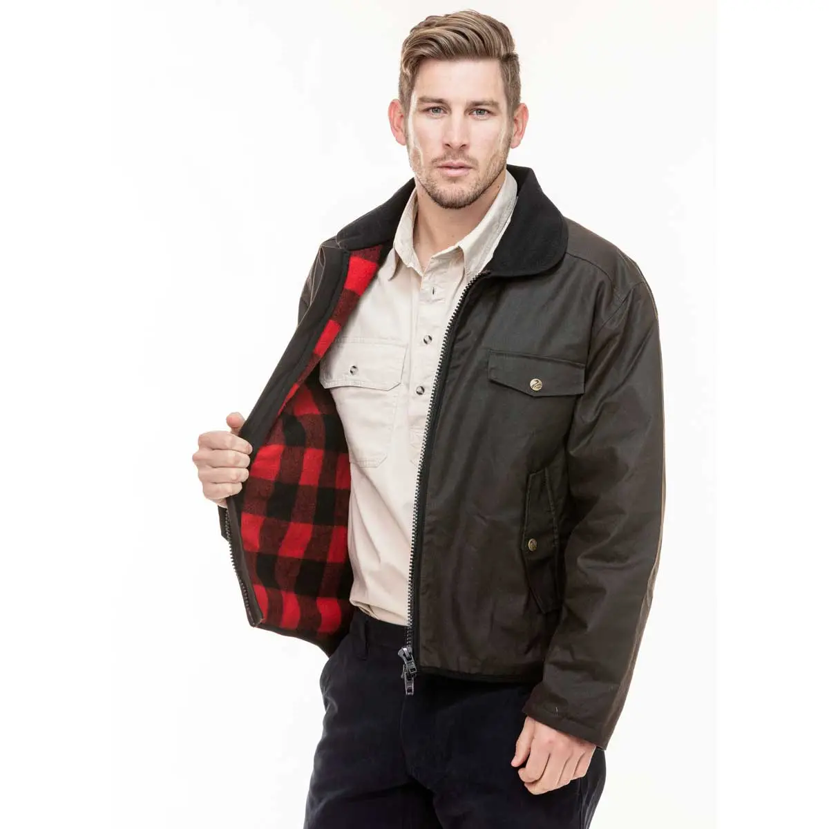 Swanndri Waimak Wool-Lined Oilskin Jacket 1
