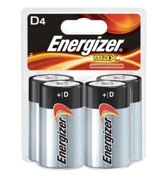 Energizer D Battery 4Pk 1
