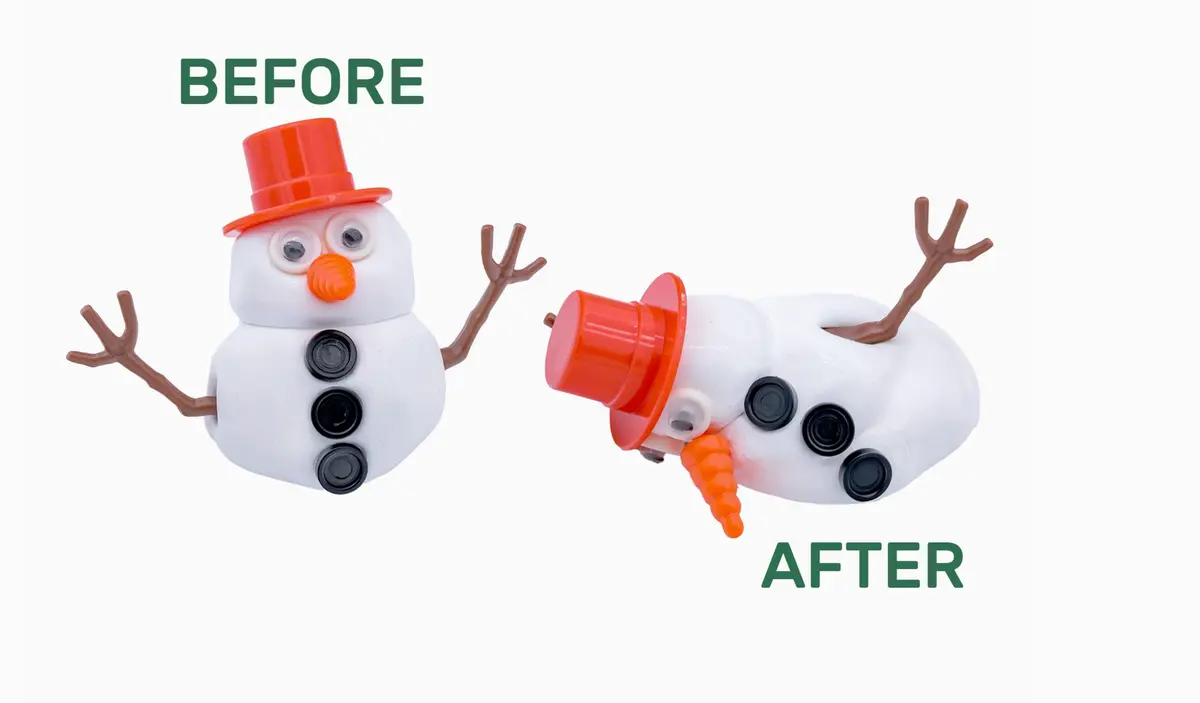 Melting Snowman Putty/Slime Kit, Reusable, Christmas, Winter 1