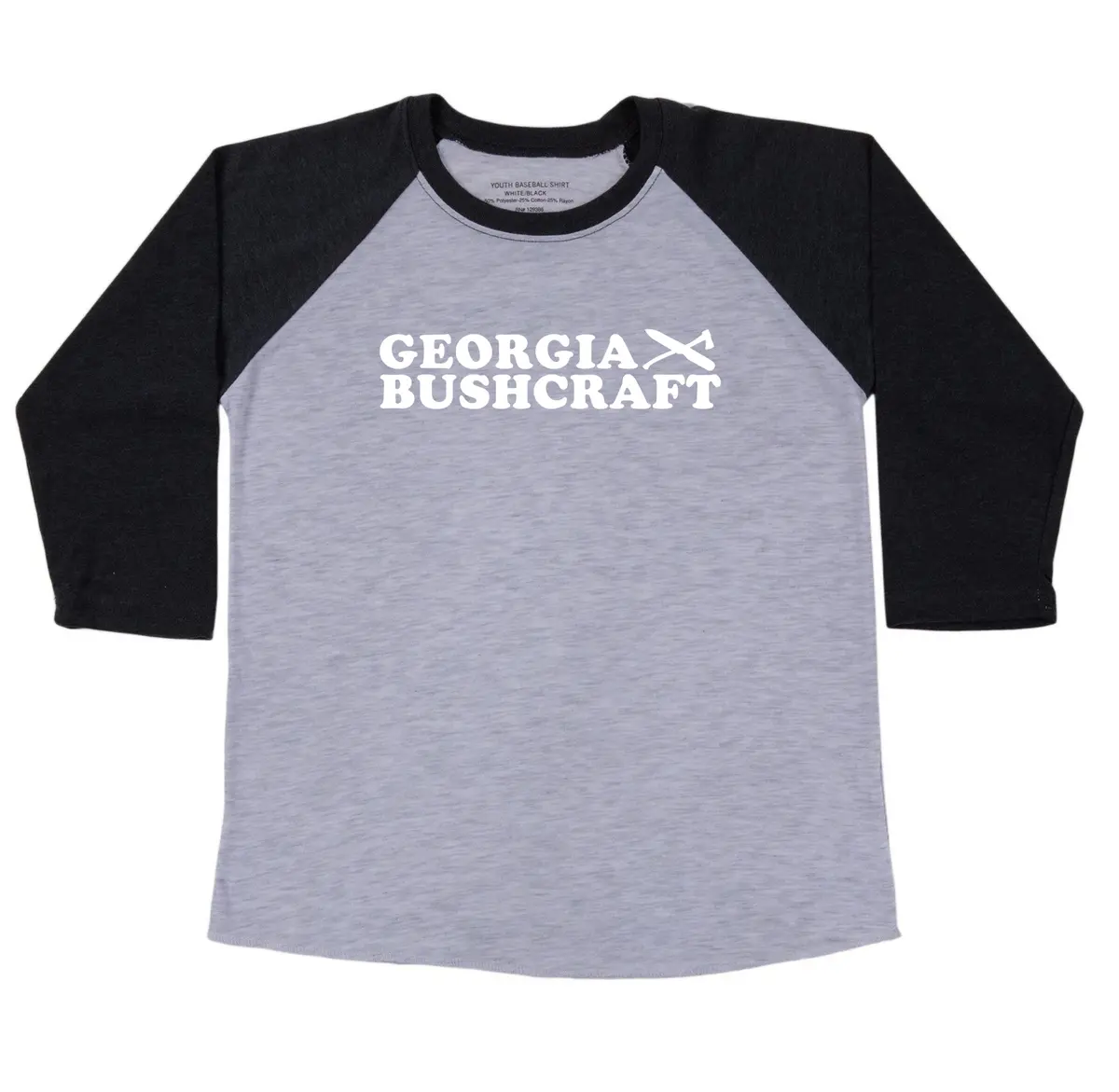 Gabc Logo Youth Baseball 3/4 Sleeve - Gray 1