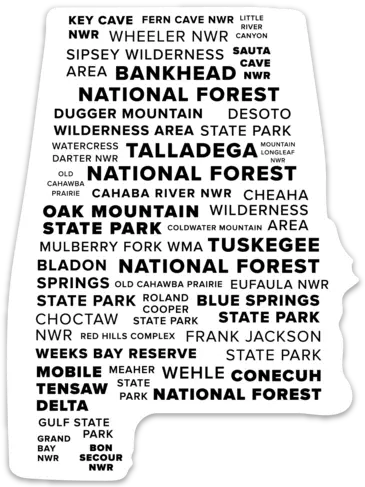 Alabama Wild Spaces Sticker 1