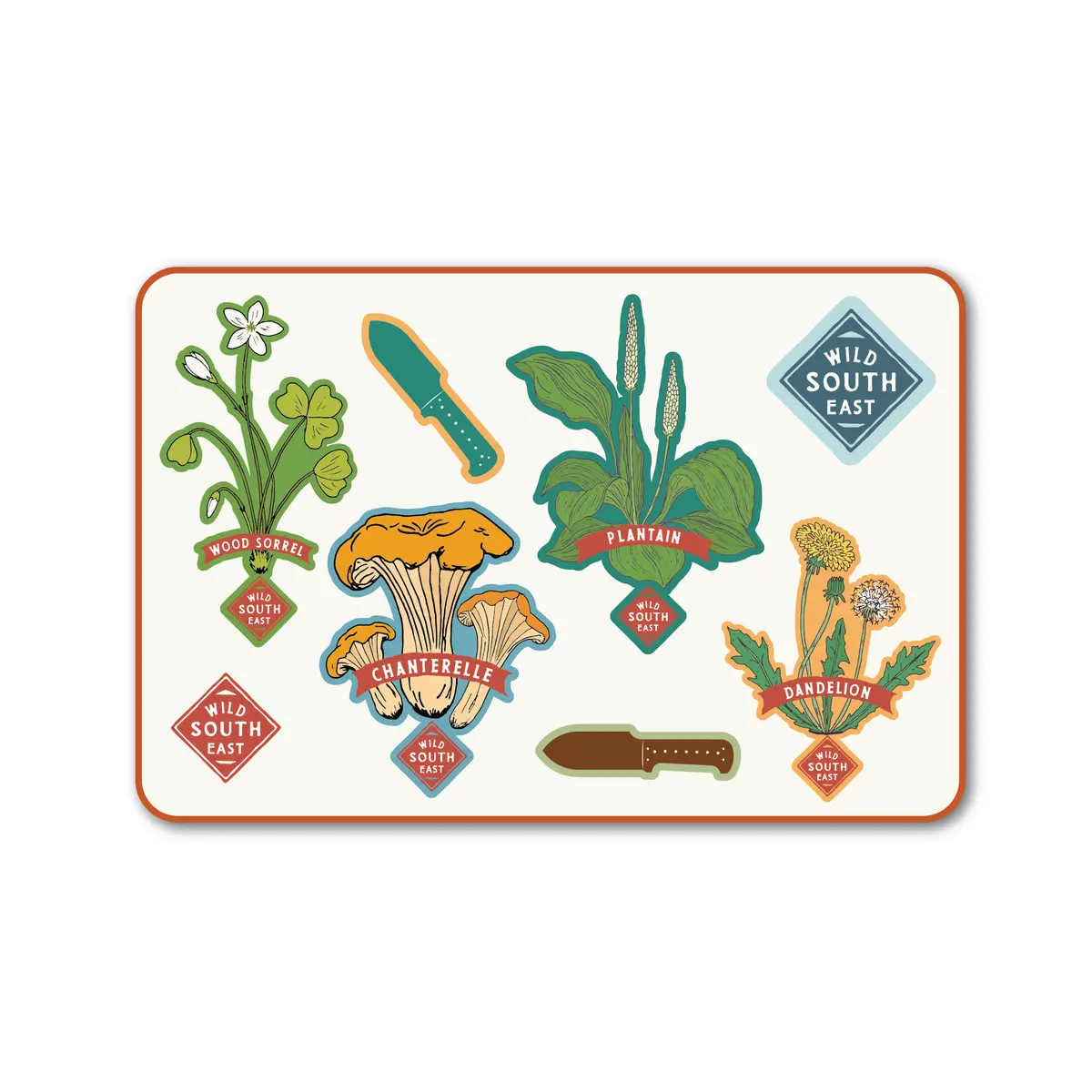 Wild South East Foraging Sticker Sheet 1