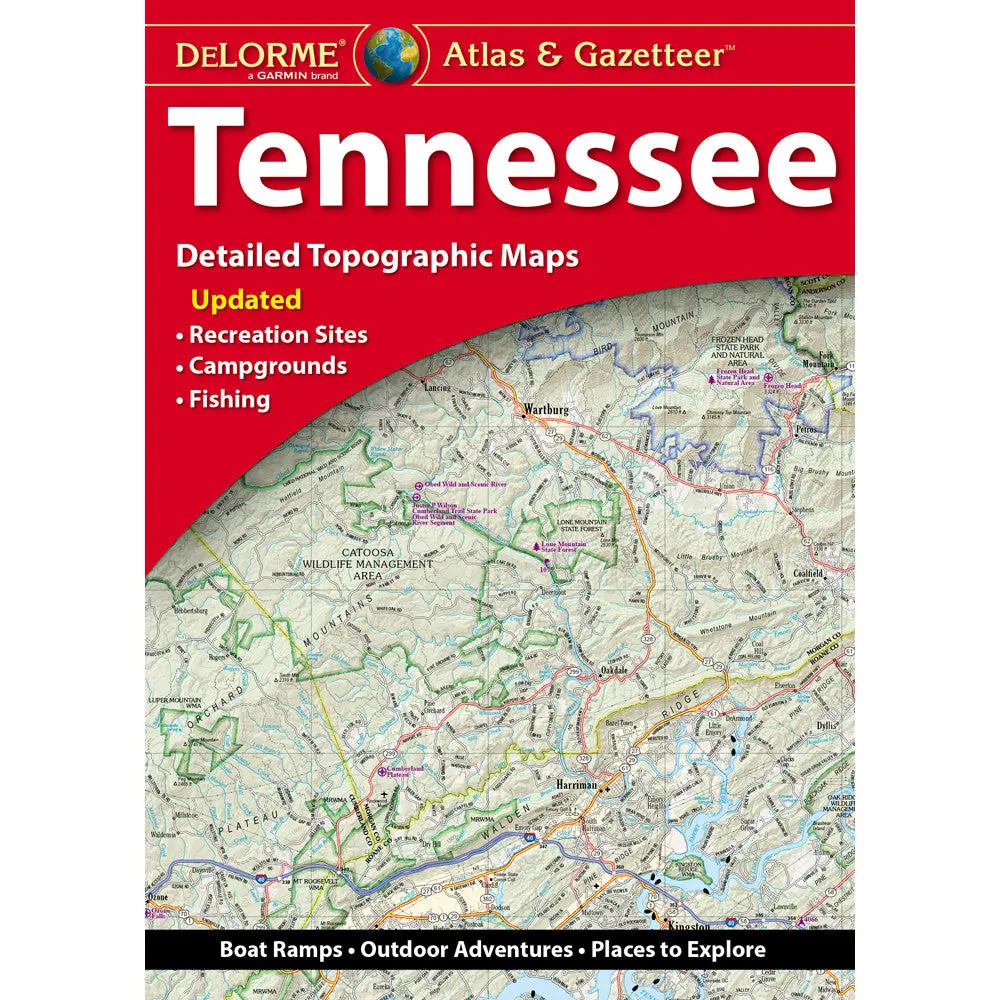 Delorme® Atlas & Gazetteer Paper Maps Tennessee 1