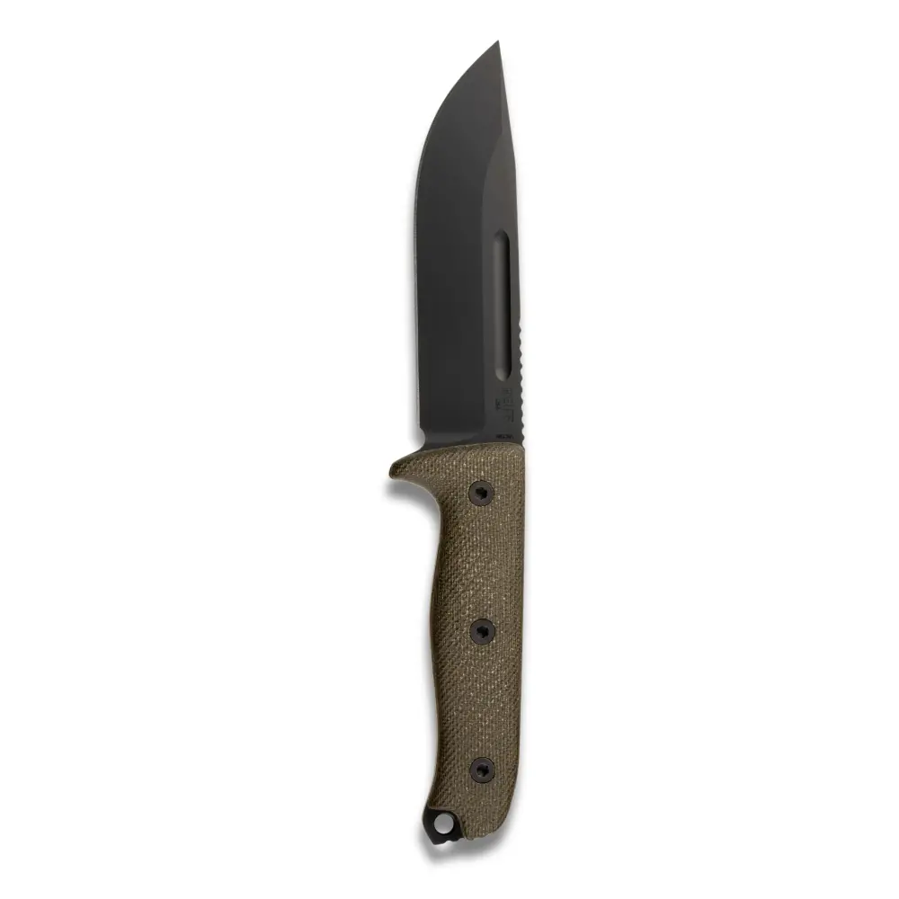 Reiff Knives Vicon Magnacut Black Dlt, Black Canvas Micarta Handles 1