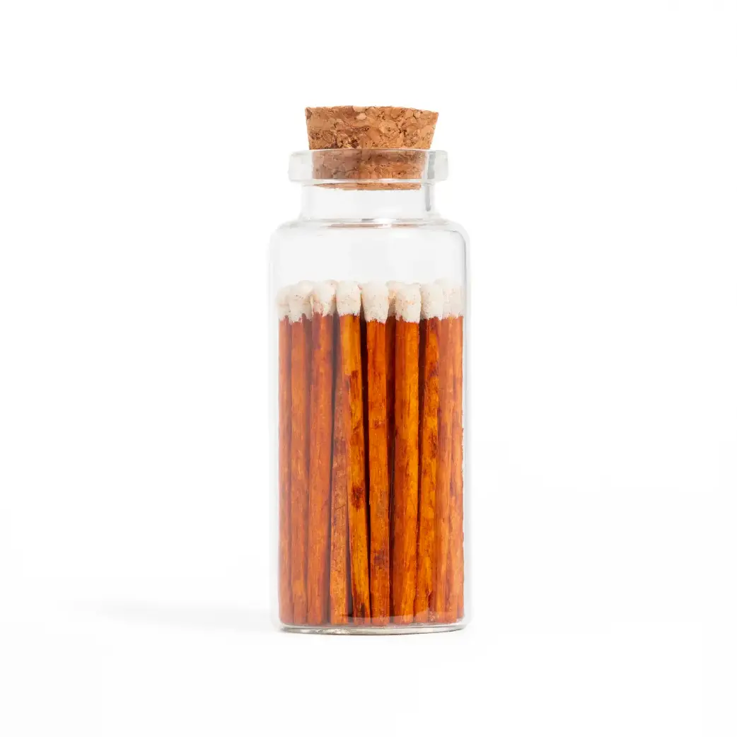 Cinnamon White Matches In Medium Corked Vial 1