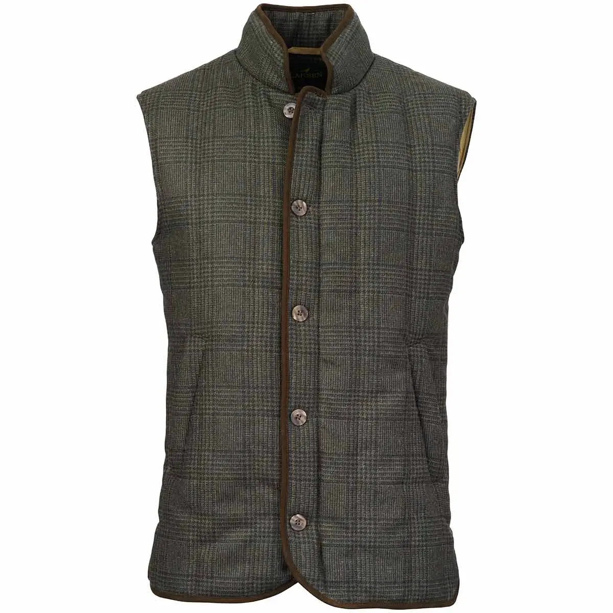 Laksen Willow Vertical Tweed Quilted Vest 1