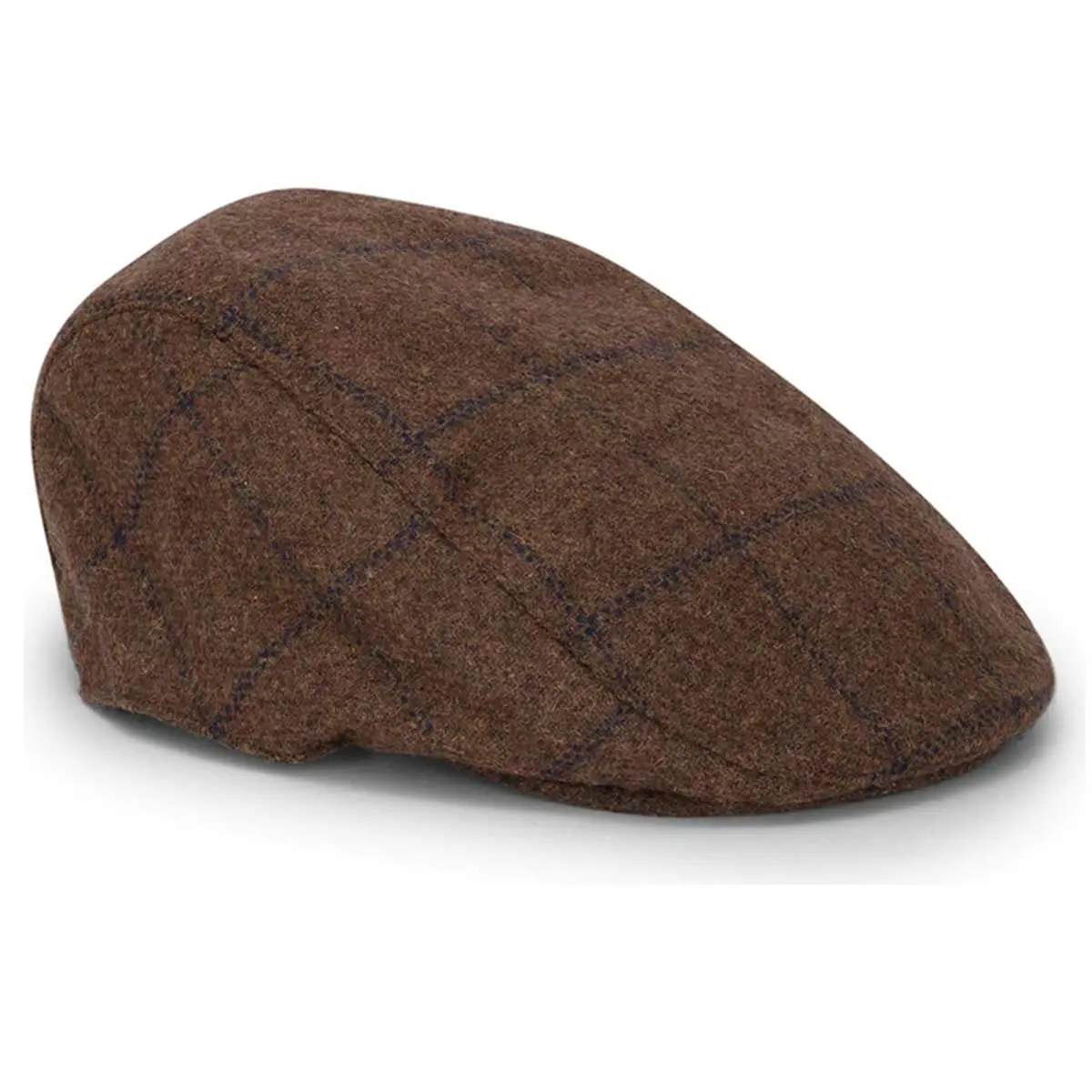 Hoggs Of Fife Windowpane Waterproof Tweed Cap 1