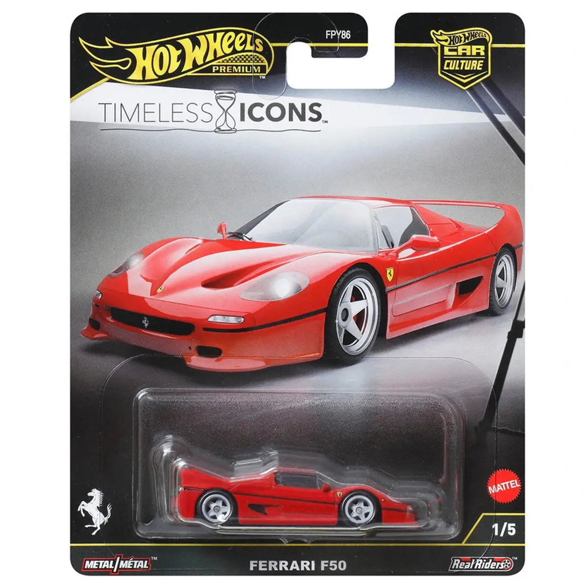 Hot Wheels Car Culture Timeless Icons Ferrari F50 Car 1/5 1