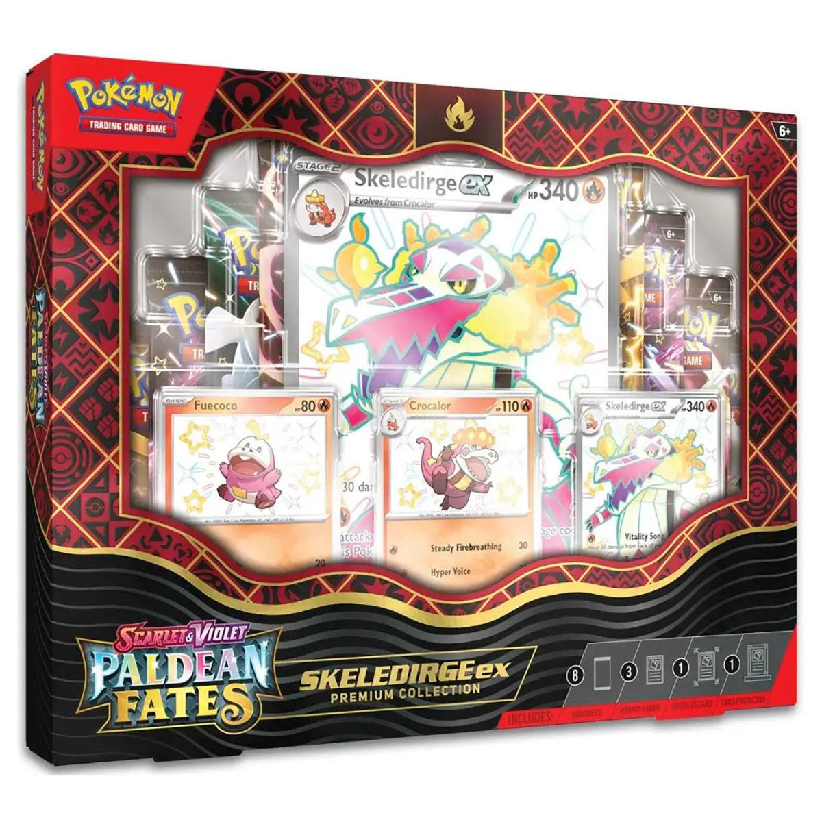 Pokémon Tcg: Scarlet &Amp; Violet 4.5: Paldean Fates Skeledirge Ex Premium Collection 1