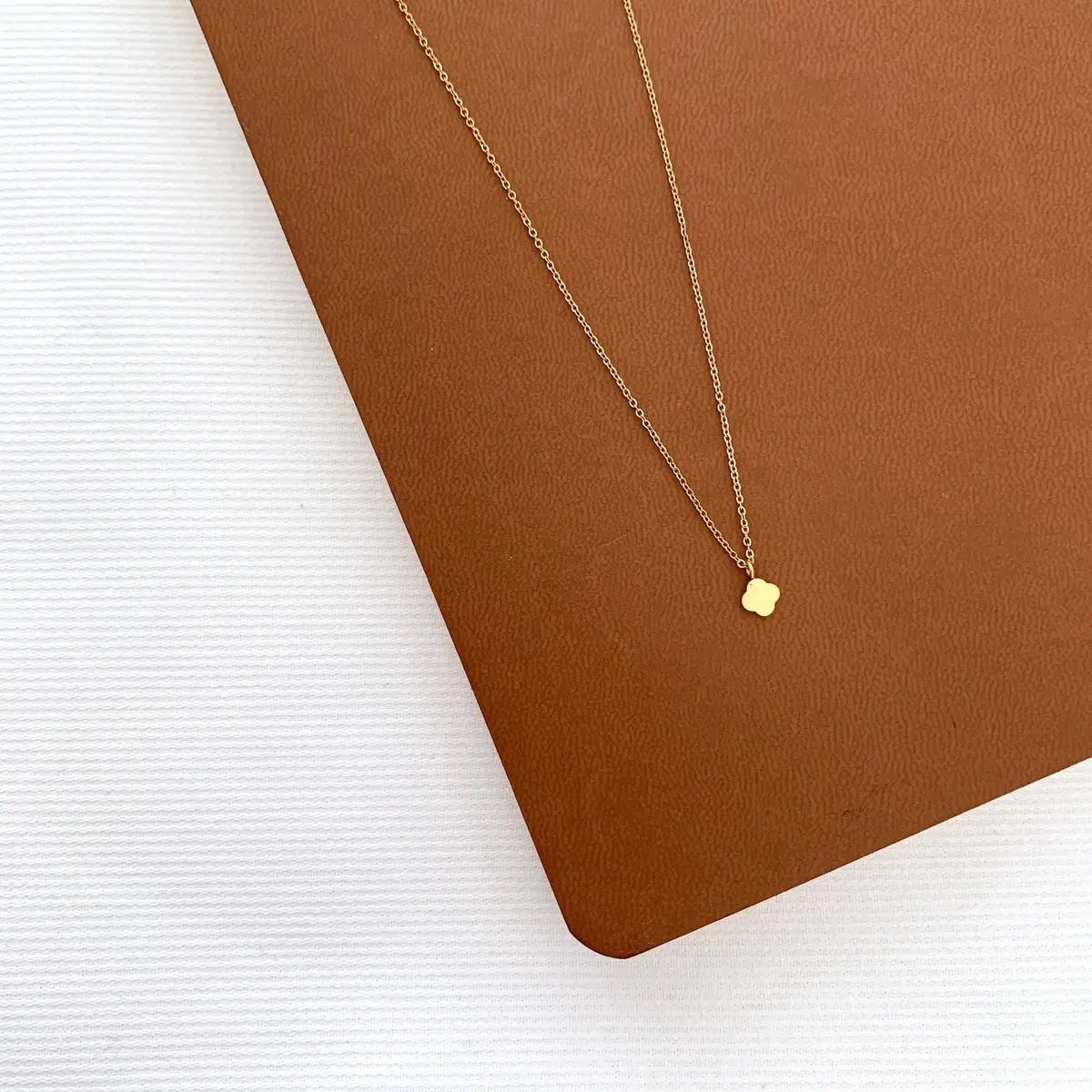 Victoire Collection - Women's Steel Clover Pendant Necklace 2