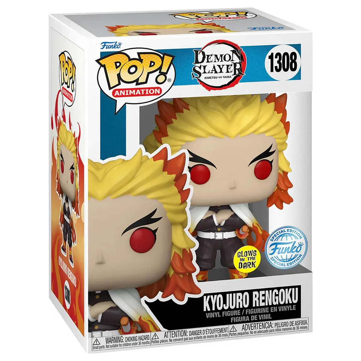 Funko Pop! Animation: Demon Slayer - Kyojuro Rengoku (Glow In The Dark) #1308 Special Edition 1