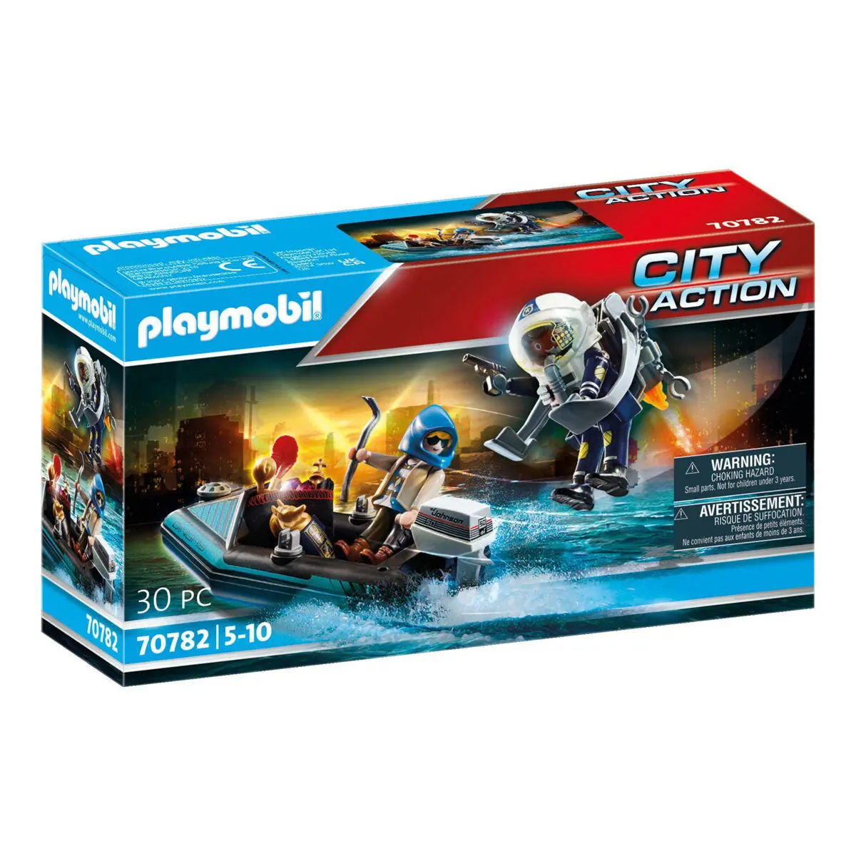 Playmobil City Action: Police Jetpack And Boat Playset 1