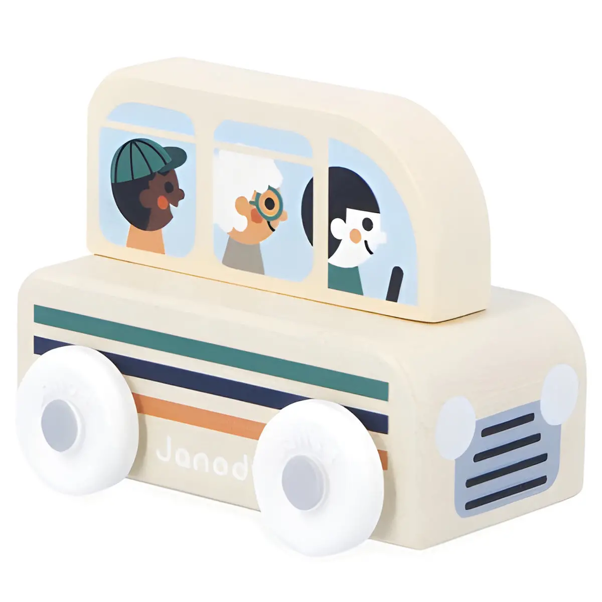 Janod Cross Roads Mountain Valley Wooden Bus 1