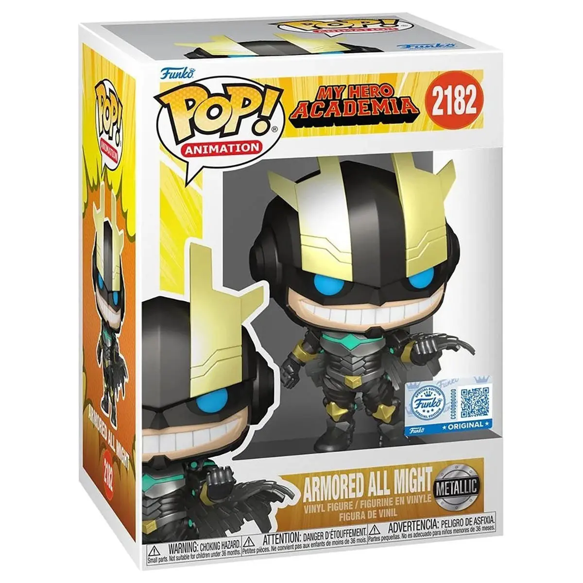 Funko Pop! Animation: My Hero Academia: Armored All Might (Metallic) Vinyl Figure #2182 1