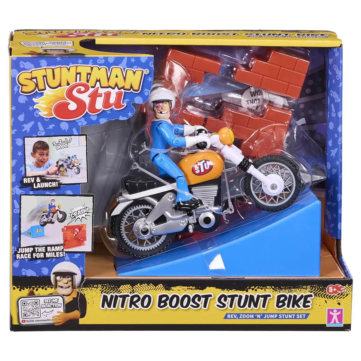 Stuntman Stu Nitro Boost Stunt Bike Rev, Zoom 'N' Jump Set 1
