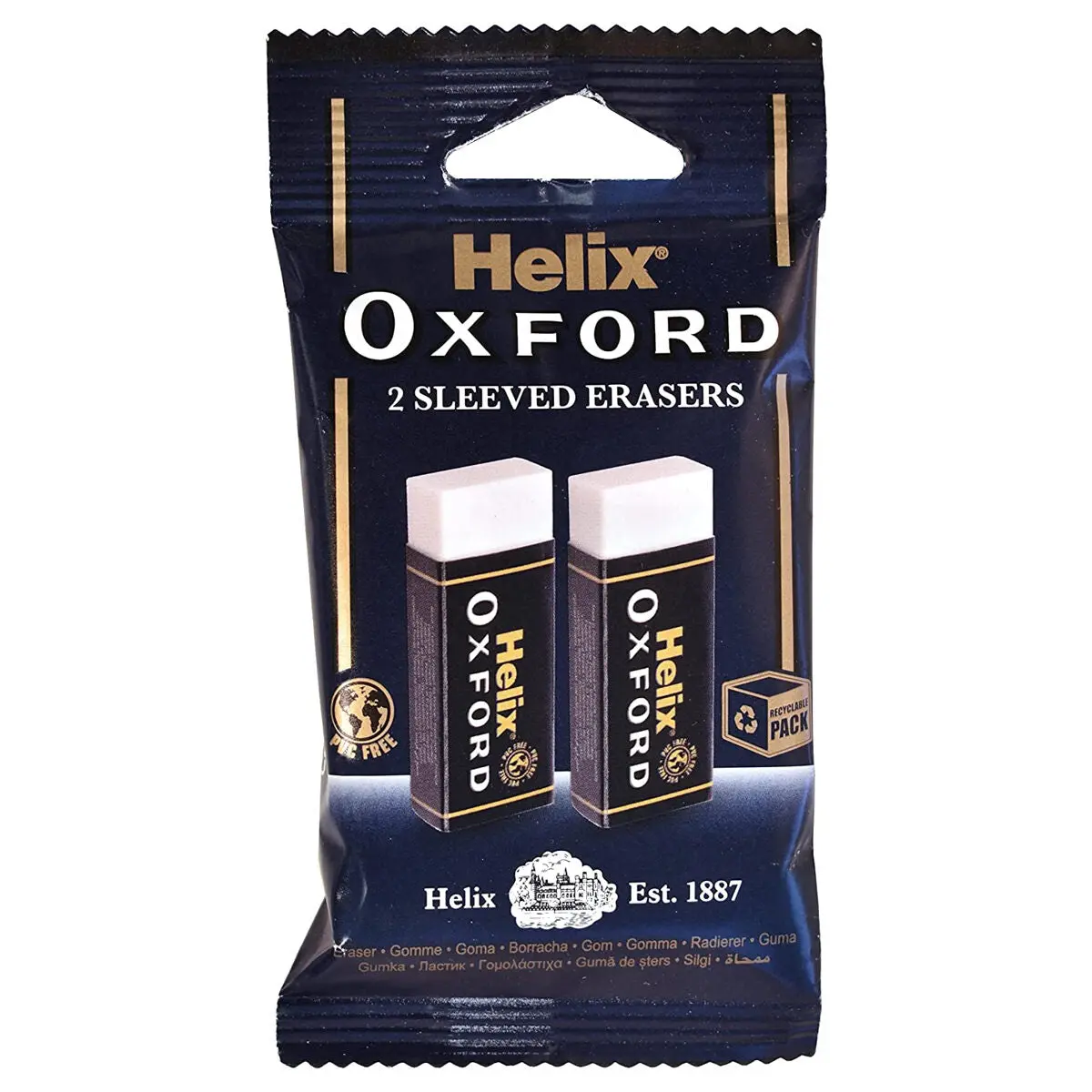 Helix Oxford Large Eraser Twin Pack 1