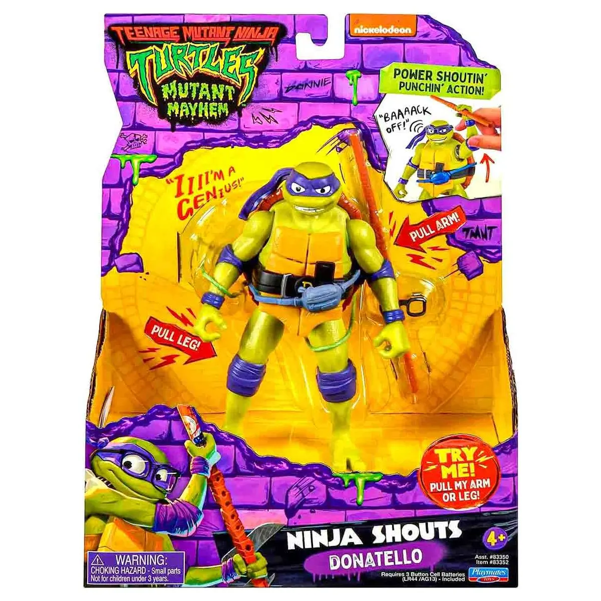 Teenage Mutant Ninja Turtles: Mutant Mayhem Ninja Shouts Donatello Action Figure 1