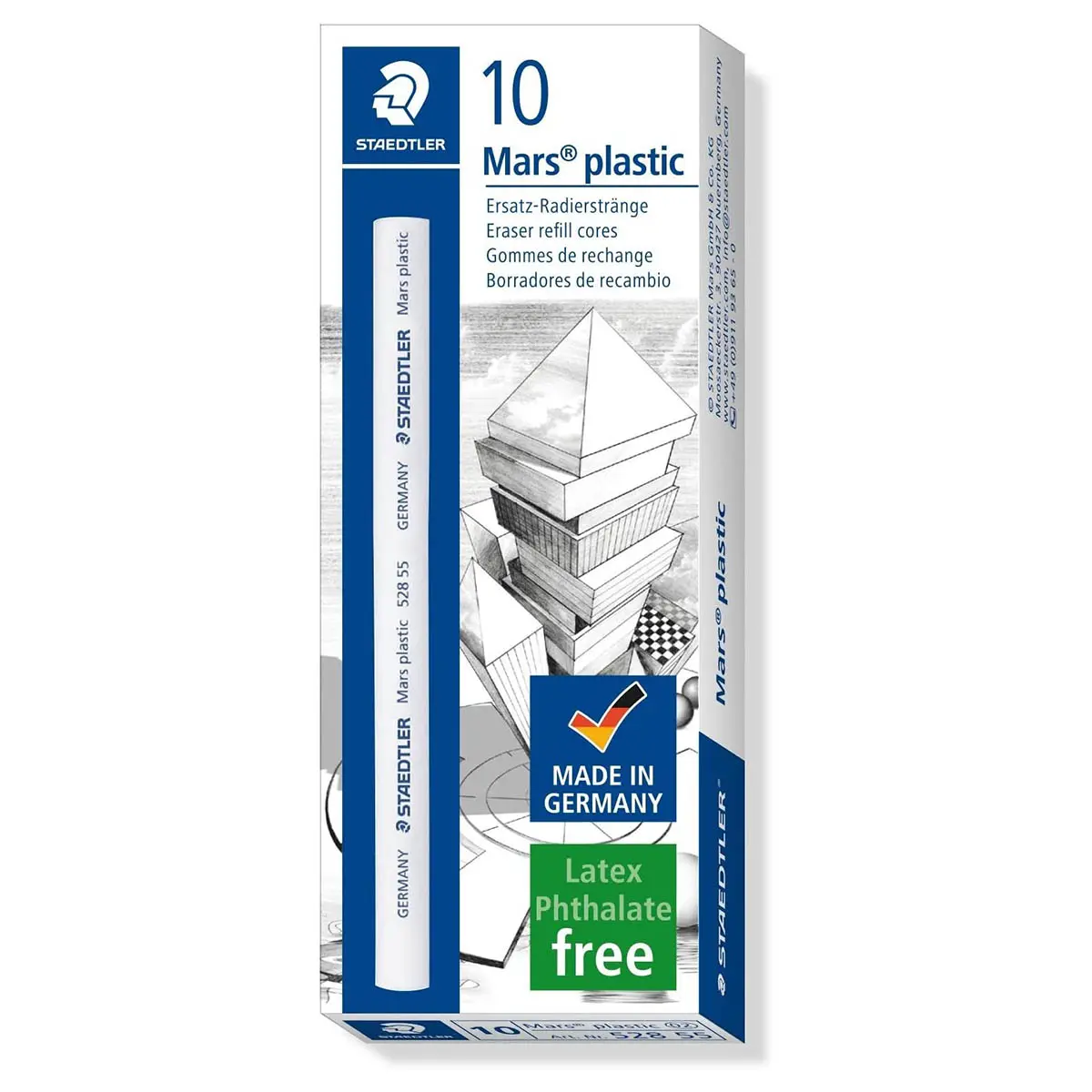 Staedtler Mars Plastic Eraser Refill Cores (10 Pack) 1