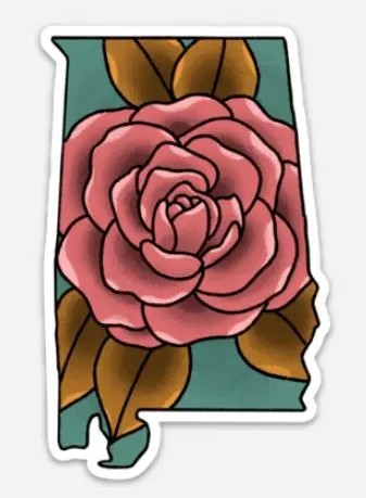 Alabama Camellia Sticker 1